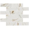 Msi Calcatta Gold Subway 11.46 In. X 11.69 In. X 6Mm Matte Mosaic Marble Tile, 15PK ZOR-PT-0630